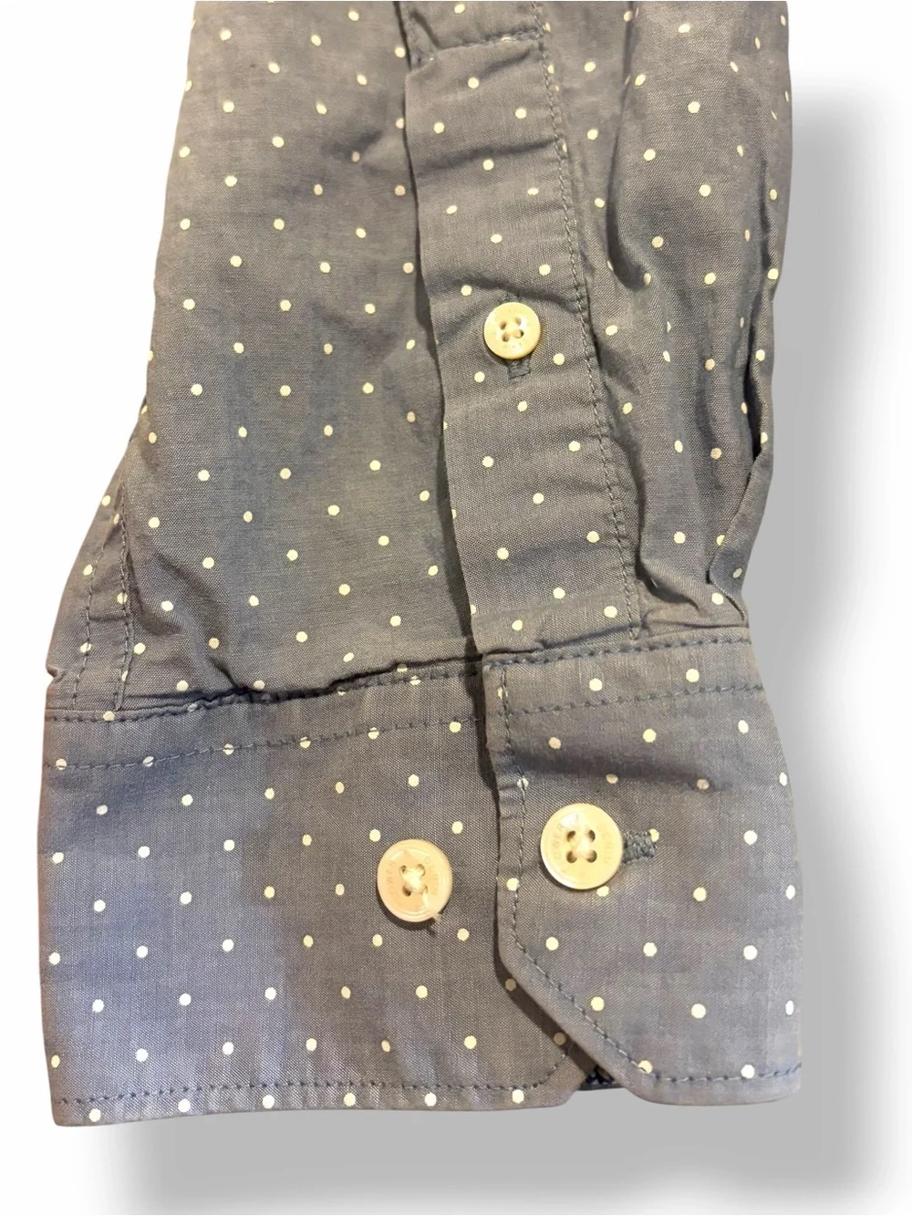 Denim & Flower Ricky Singh Light Blue Polka Dot Button Down Shirt Men’s XL Slim